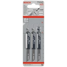 Набор пилок для лобзика BOSCH 3 шт T 111 С Basic for Wood, HCS