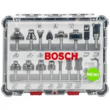 Набор фрез смешанный BOSCH 2607017472, 8 мм, 15 шт.