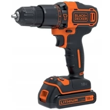 Аккумуляторная ударная дрель- шуруповерт BLACK+DECKER BDCHD18KB-QW, 40Нм, 18В, 2х1.5Ач, з/у, кейс