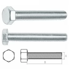 Болт М8х30 мм шестигр., цинк, кл.пр. 5.8, DIN 933 (5 кг) STARFIX (SMV1-15483-5)