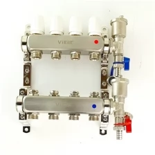 Коллектор для радиаторов 3 контура в сборе распределительный 1"x3/4" VIEIR