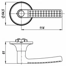 Punto Ручка защелка 6026 PB-P (без фик.) золото