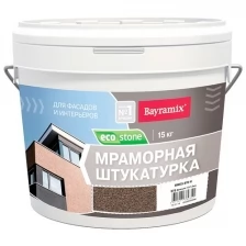 Штукатурка декоративная Bayramix EcoStone 978, акриловая, мраморная, 15 кг