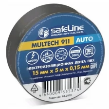 Изолента Safeline Auto 15мм х 5м черный 22898