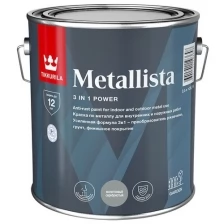 TIKKURILA METALLISTA краска по ржавчине 3 в 1, глянцевая, серебристый (2,5л)