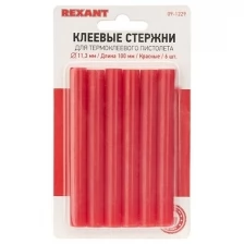 Клеевые стержни REXANT, Ø11 мм, 100 мм, зеленые, 6 шт., блистер