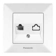 Розетка телеф. Panasonic Arkedia WMTC04022WH-RU скрыт. IP20 белый (упак.:1шт)