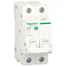 Автоматический выключатель Schneider Electric Resi9 2P 32А (C) 6кА, R9F12232