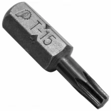 Бита Torx 15 х 25, сталь CrV-S2, серия "Профи", уп.2шт, ПРАКТИКА