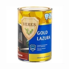 Декоративная пропитка для дерева Veres Gold Lazura №7, глянцевая, 0,9 л, махагон