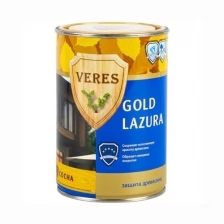 Декоративная пропитка для дерева Veres Gold Lazura №2, глянцевая, 0,9 л, сосна